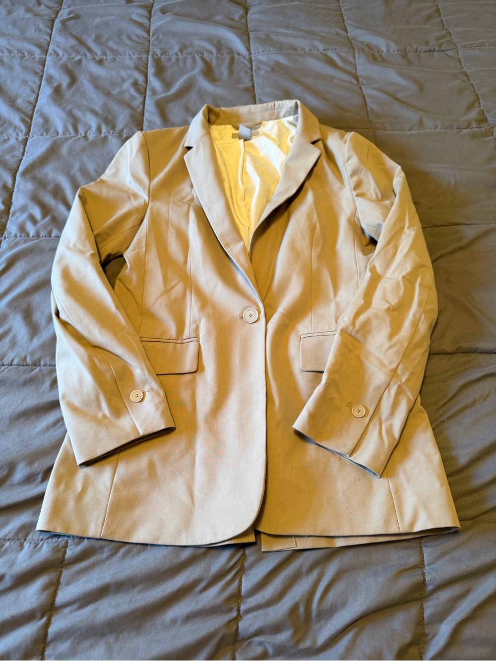 H&M Classic Women's Office Tan Blazer Jacket
